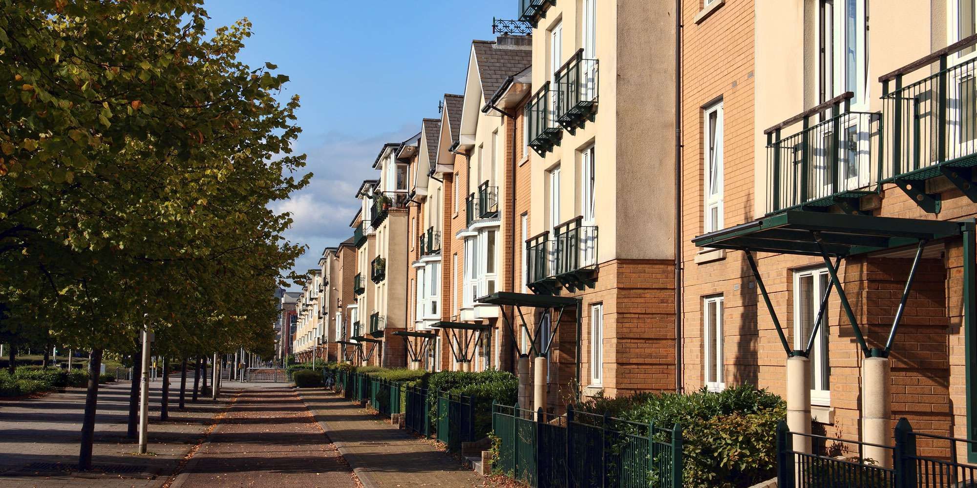 flat properties on a quiet street